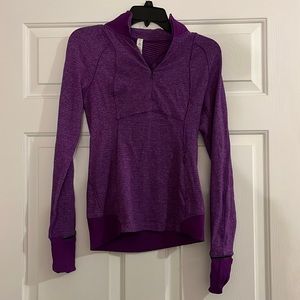 Women’s Lululemon Purple Running Quarter Zip Size 4